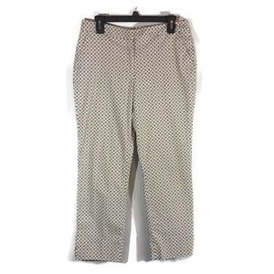 Dana Buchman Patterened Cropped Pants Women Size 10